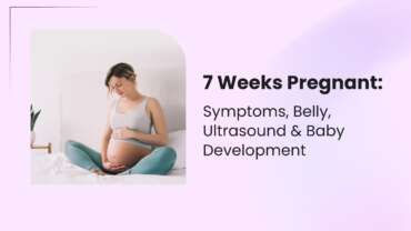 7 weeks pregnant belly and baby development illustration