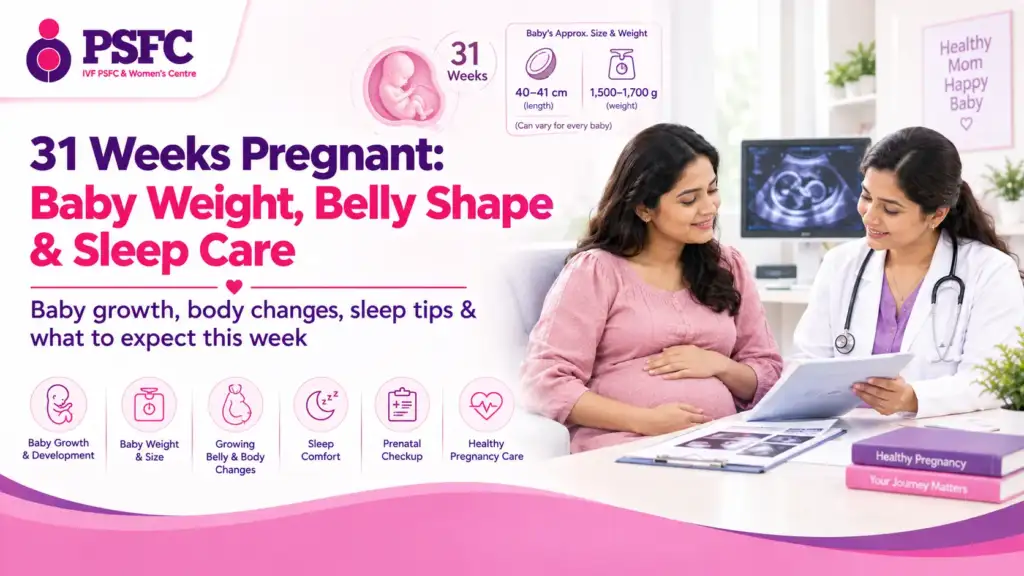 31 Weeks Pregnant: Baby Weight, Belly Shape & Sleep Care