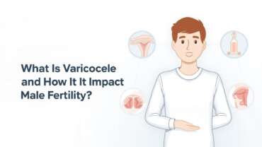 Varicocele affecting male fertility, showing testicular veins and sperm healt