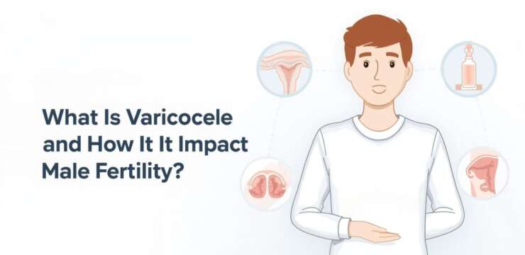 Varicocele affecting male fertility, showing testicular veins and sperm healt