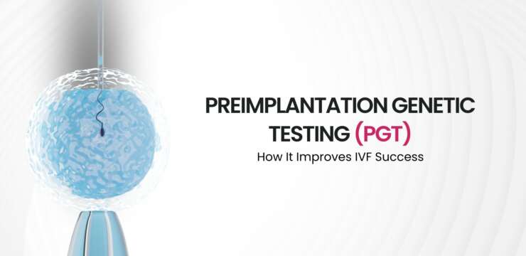 Fertility specialist explaining preimplantation genetic testing (PGT) to a couple at a Chennai clinic