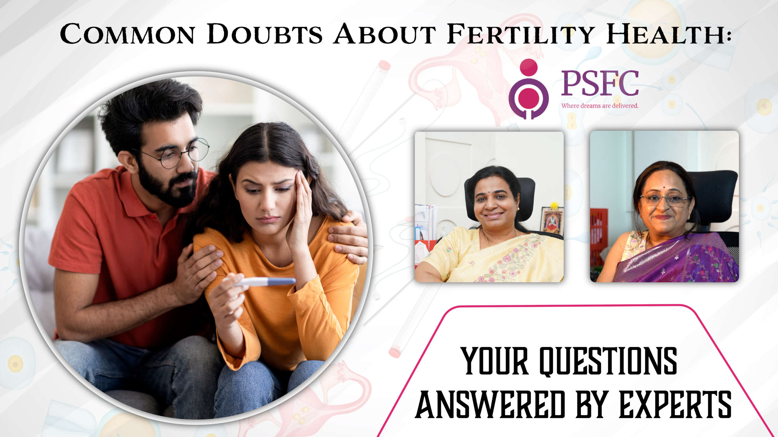 Couple consulting a fertility specialist at PSFC Chennai about common doubts regarding their fertility health