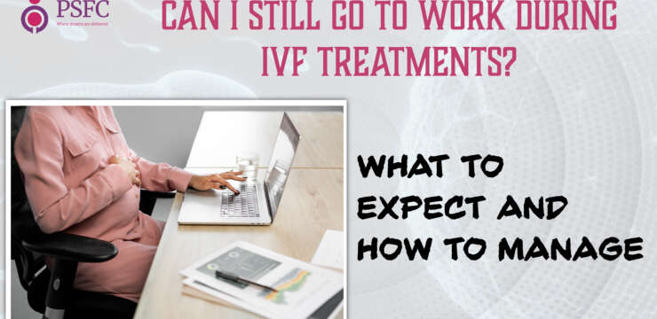 : Working woman managing her IVF treatment schedule at PSFC Chennai while continuing her professional life